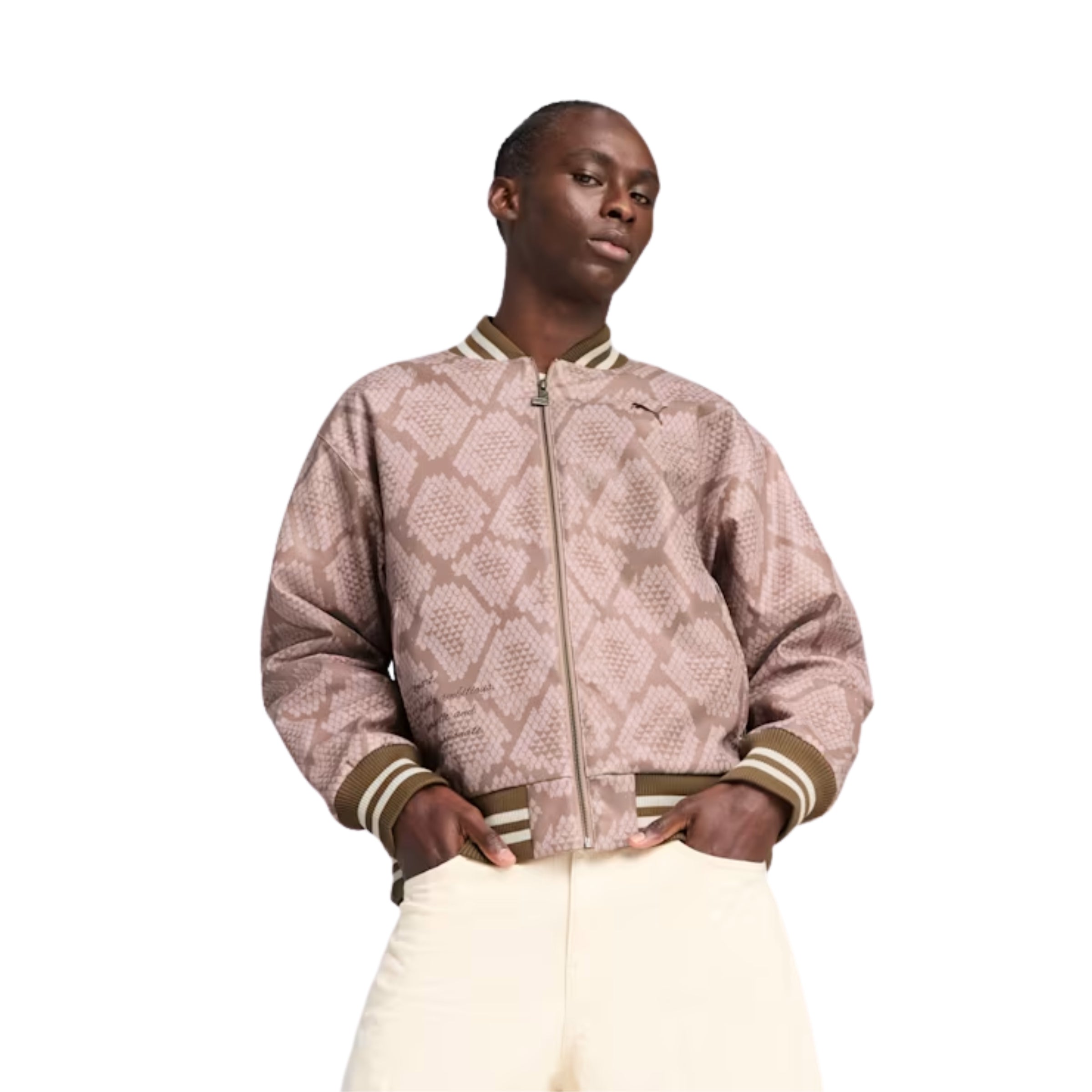 Puma Jacket Allover Print Dusty Pink